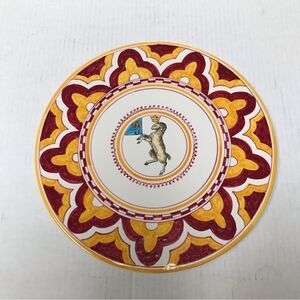 Palio di Siena Handpainted Monotone“Ram” 11’/charger/wall Plate Italian Ceramics